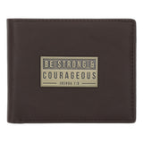 Be Strong and Courageous Genuine Leather Wallet