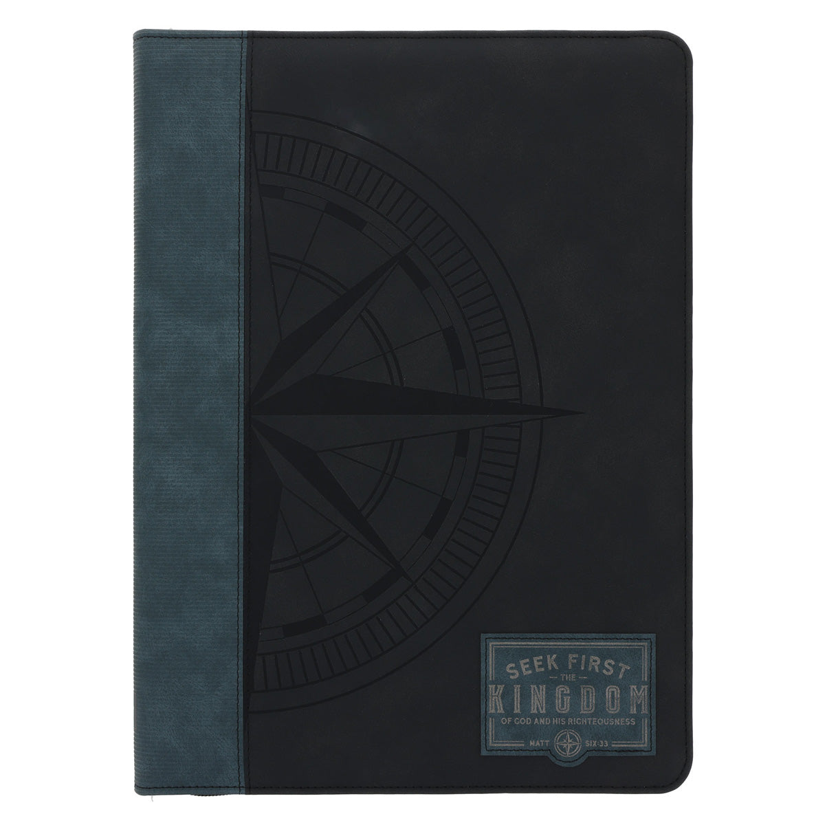Seek First the Kingdom of God Faux Leather Executive Portfolio with Zip