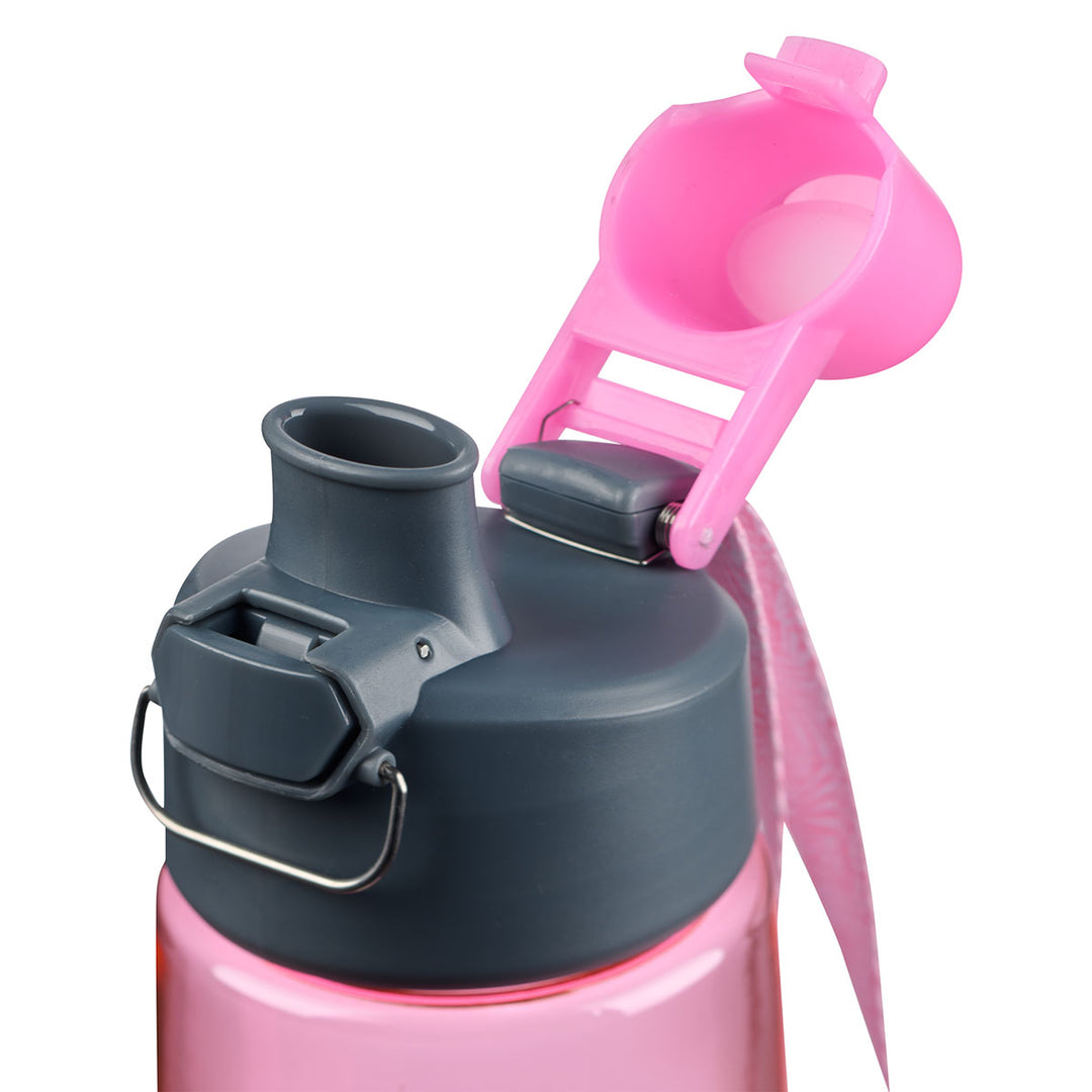 Begin Each Day With A Grateful Heart Pink Plastic Water Bottle