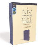 NIV Navy Imitation Leather Premium Gift Bible Red Letter Comfort Print