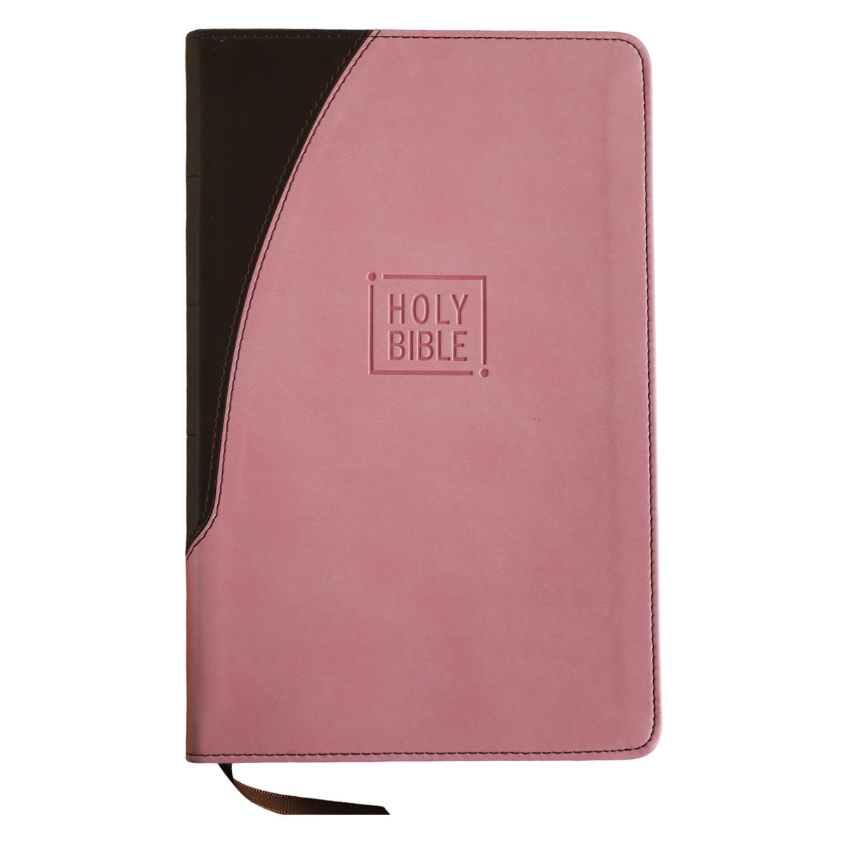 NIV Pink / Brown Imitation Leather Premium Gift Bible Red Letter Comfort Print