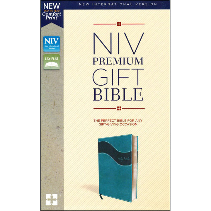 NIV Teal Imitation Leather Premium Gift Bible Red Letter Comfort Print