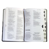 NIV Premium Gift Red Letter Indexed Black / Gray (Comfort Print)(Imitation Leather)