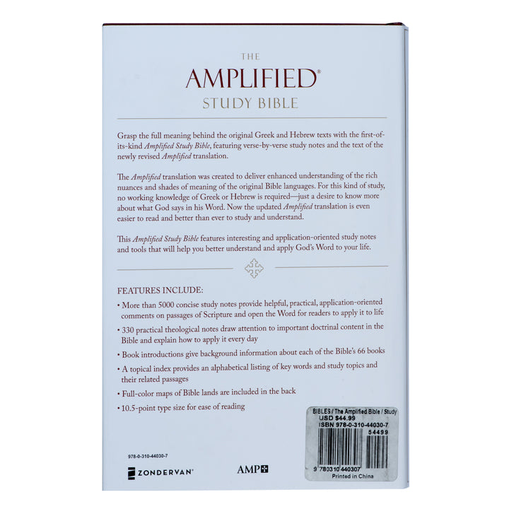 Amplified Study Bible Large Print (Hardcover)