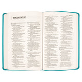 NIV Faux Leather Value Thinline Bible Teal Comfort Print