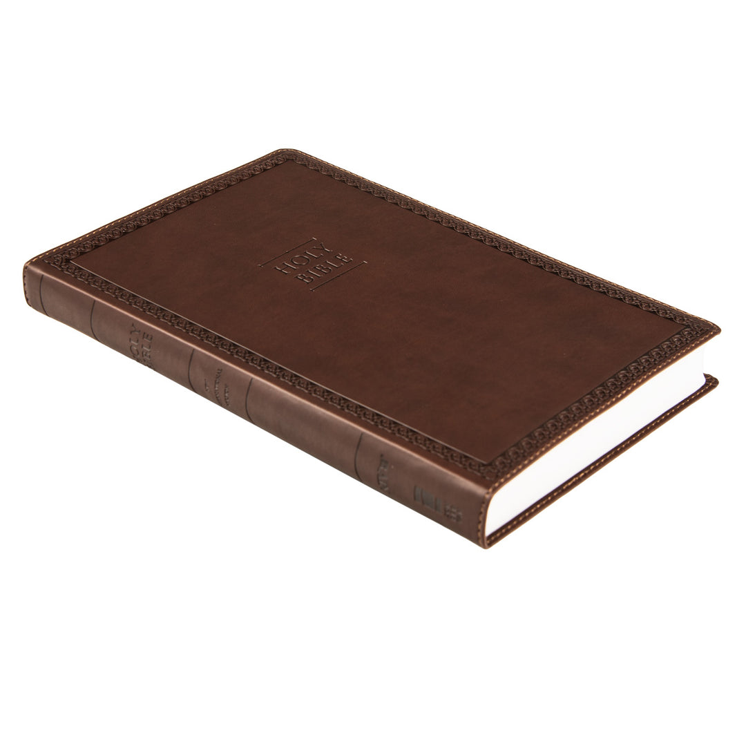 NIV Brown Faux Leather Value Thinline Bible Large Print (Comfort Print)