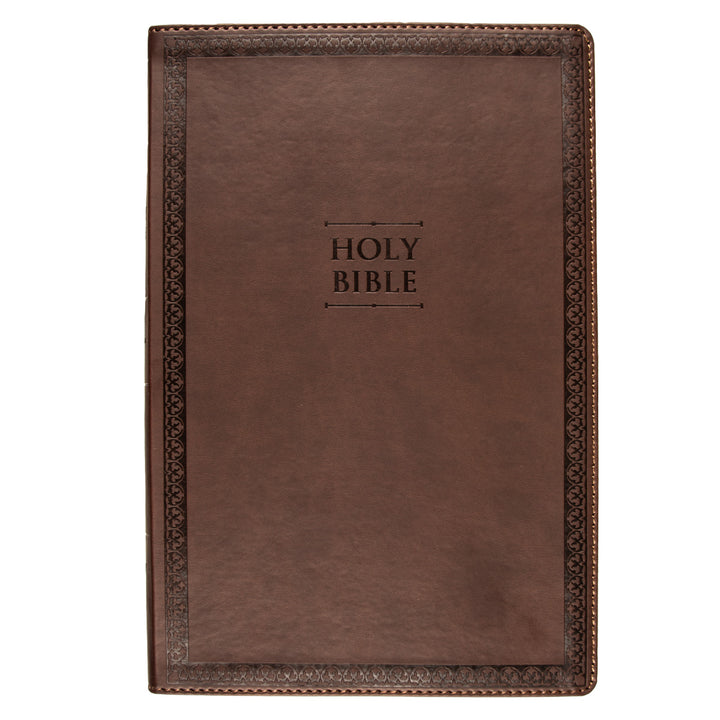 NIV Brown Faux Leather Value Thinline Bible Large Print (Comfort Print)