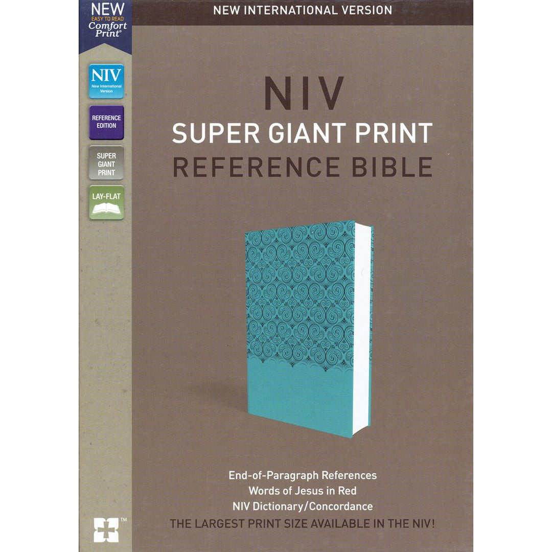 NIV Reference Bible Red Letter Super Giant Print Blue (Imitation Leather)