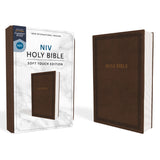 NIV Brown Faux Leather Holy Bible Soft Touch Edition Bible Comfort Print