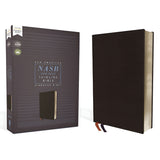 NASB Black Bonded Leather 1995 Ed Thinline Bible Red Letter Comfort Print
