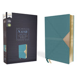 NASB Teal Imitation Leather 1995 Ed Thinline Bible Red Letter Comfort Print