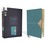 NASB Teal Imitation Leather 1995 Ed Thinline Bible Red Letter Comfort Print