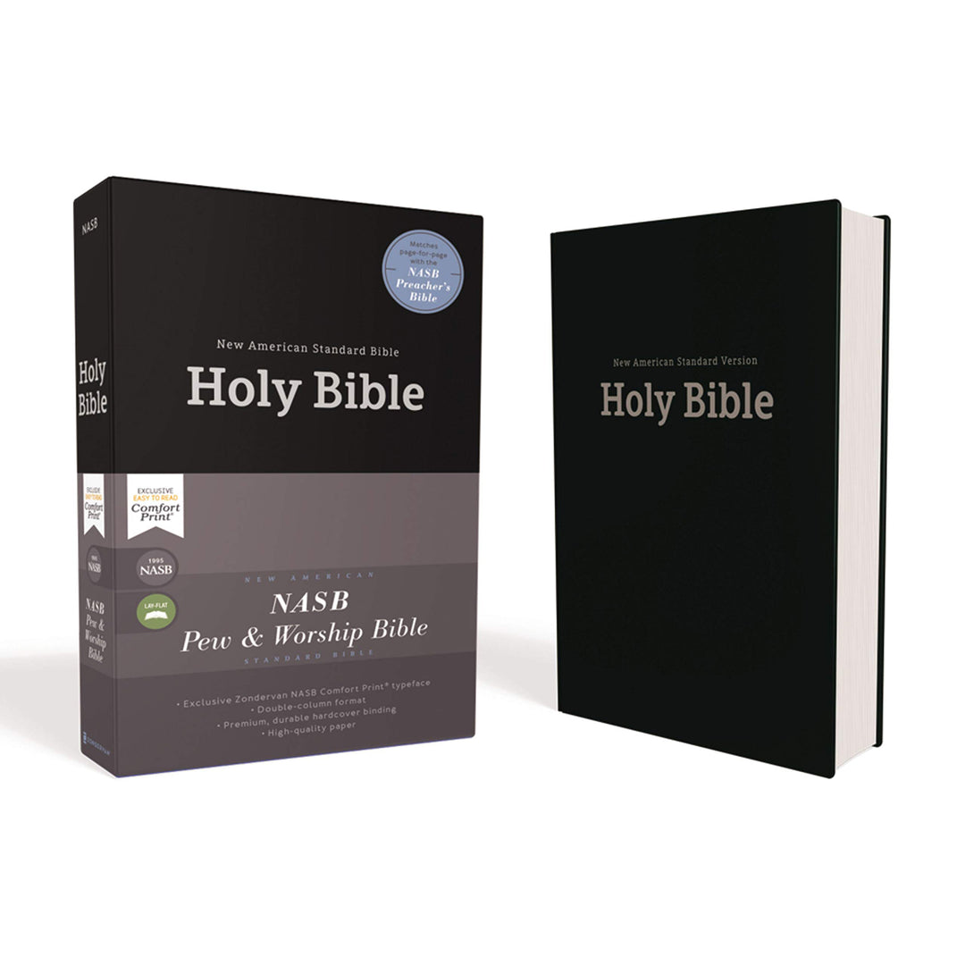 NASB Pew And Worship Bible (1995) Black (Comfort Print)(Hardcover)