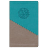 NIV Personal Size Bible Large Print Teal / Gold (Comfort Print)(Imitation Leather)