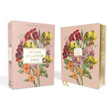 NIV Artisan Collection Red Letter Floral Bible Blush (Comfort Print)(Imitation Leather)