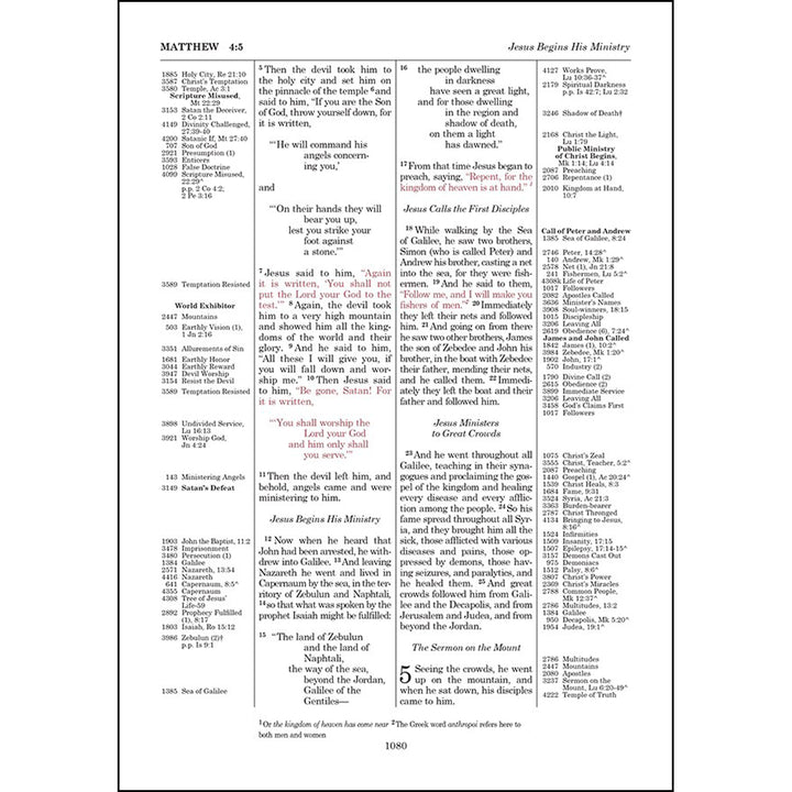 ESV Thompson Chain-Reference Red Letter Bible (Hardcover)