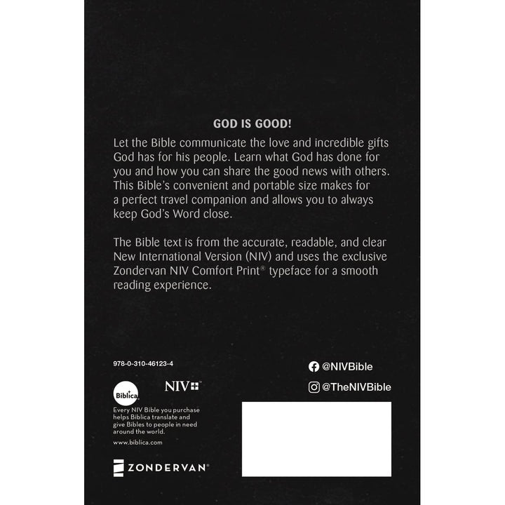 NIV Holy Bible Compact Black (Comfort Print)(Paperback)