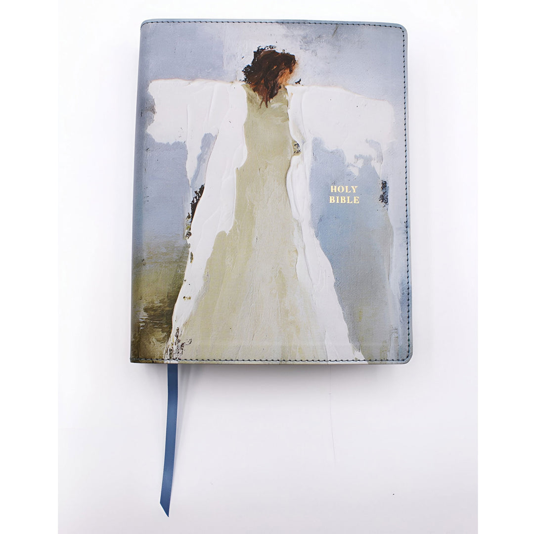 Amplified Blue Imitation Leather Anne Neilson Angel Art Series Holy Bible