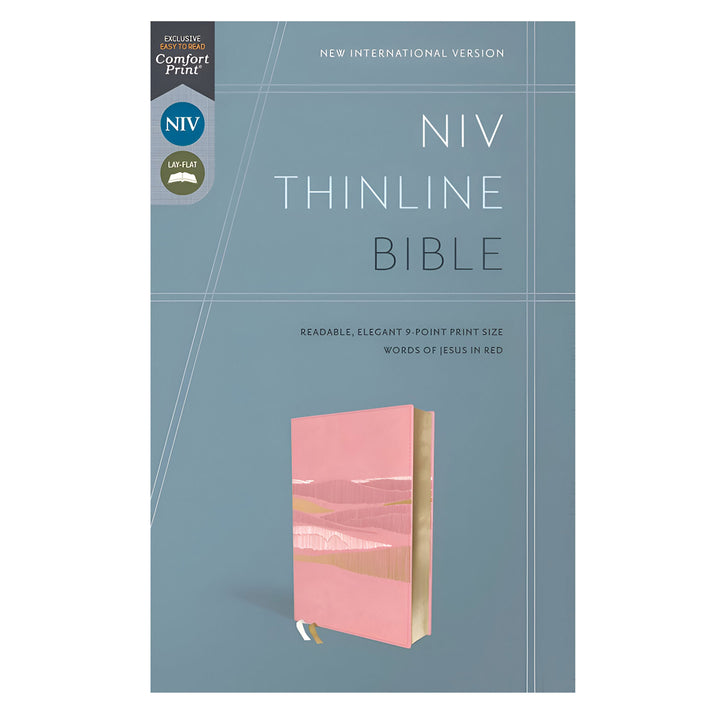 NIV Pink Imitation Leather Thinline Bible Comfort Print