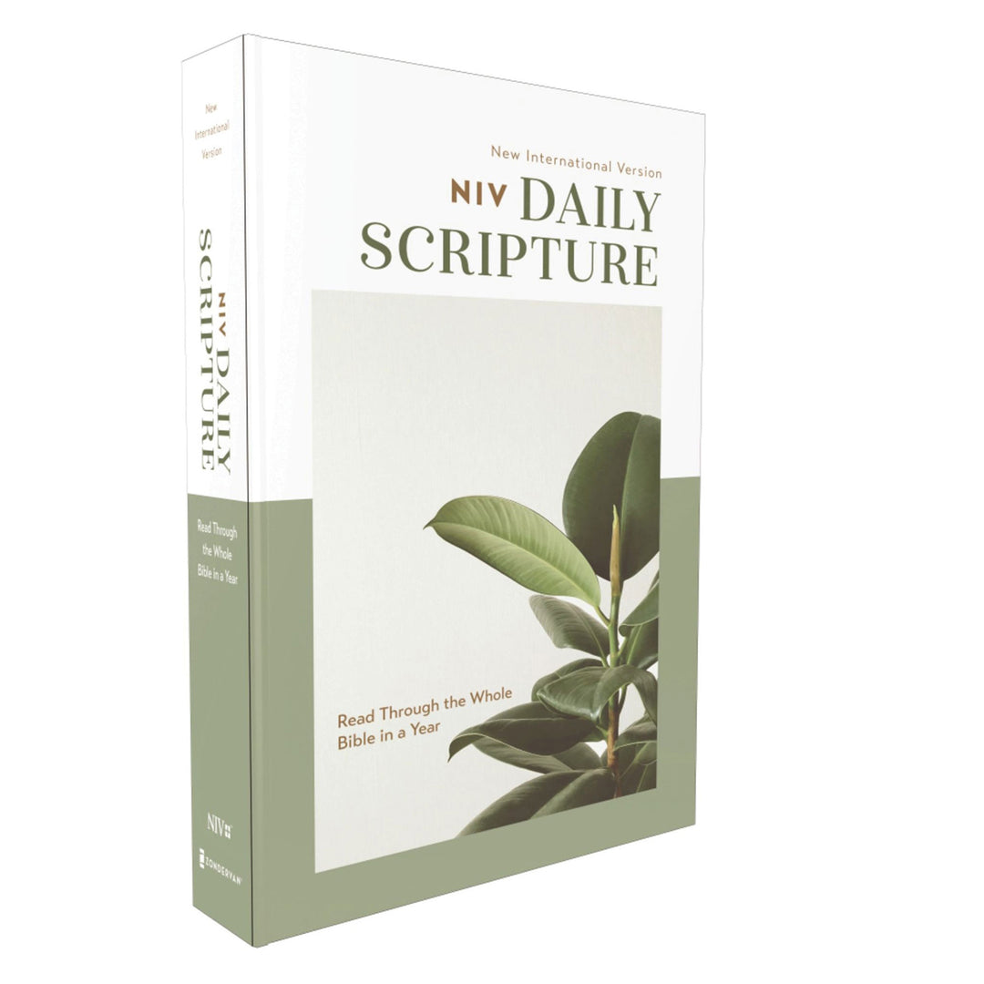 NIV White and Sage Paperback Daily Scripture One Year Bible Comfort Print