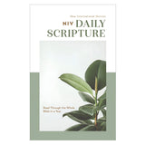 NIV White and Sage Paperback Daily Scripture One Year Bible Comfort Print