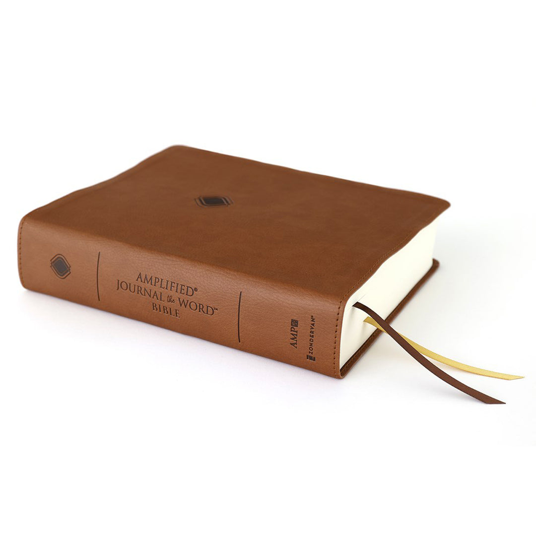 Amplified Brown Imitation Leather Journal the Word Bible