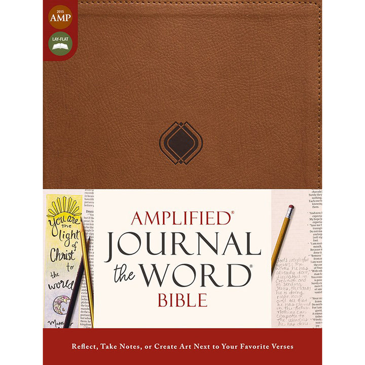 Amplified Brown Imitation Leather Journal the Word Bible