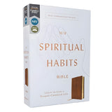 NIV Tan Imitation Leather Spiritual Habits Bible Red Letter Comfort Print
