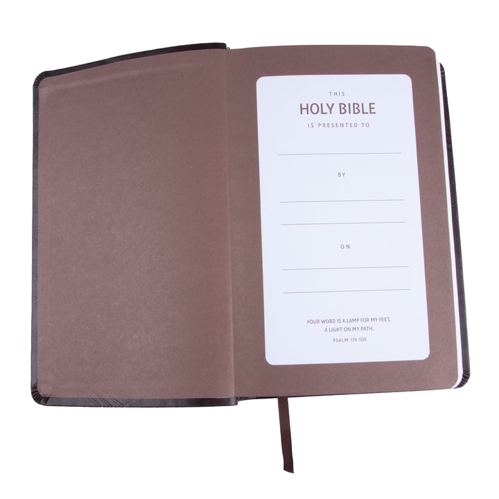 NIV Brown Faux Leather Personal Size Bible Giant Print