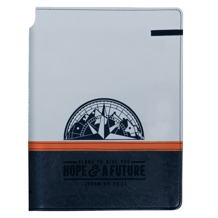 Hope And A Future Jeremiah 29:11 (Faux Leather Journal With Elastic Closure And Pen Holder)
