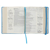 NLT Blue Faux Leather Hardcover Inspire Bible