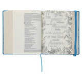 NLT Blue Faux Leather Hardcover Inspire Bible