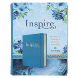 NLT Blue Faux Leather Hardcover Inspire Bible