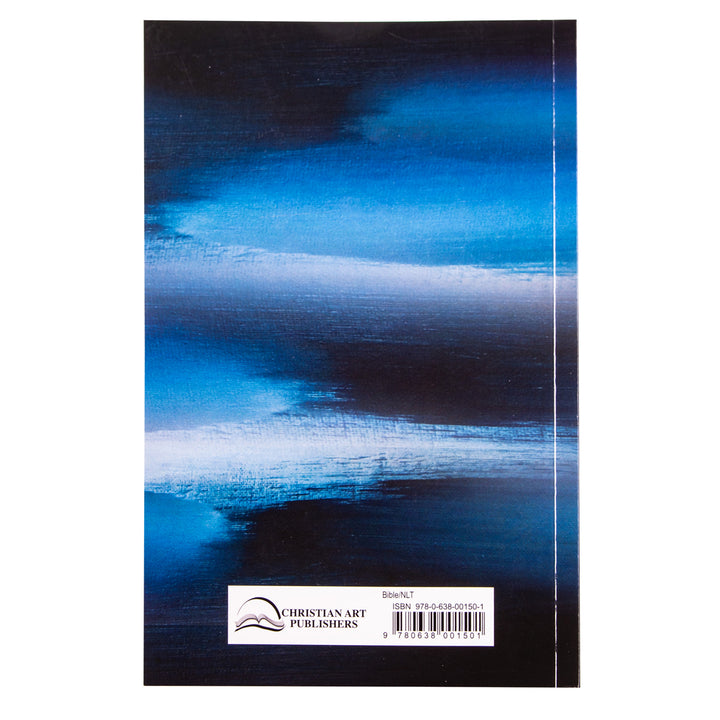 NLT Abstract Blue Paperback Handy Size Bible