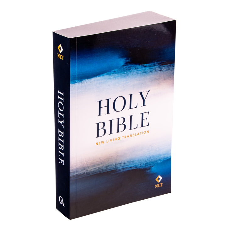 NLT Abstract Blue Paperback Handy Size Bible