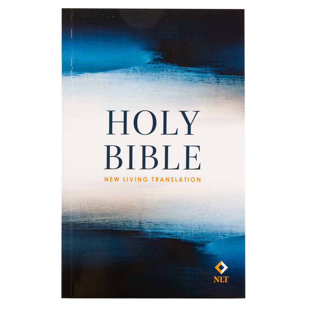 NLT Abstract Blue Paperback Handy Size Bible