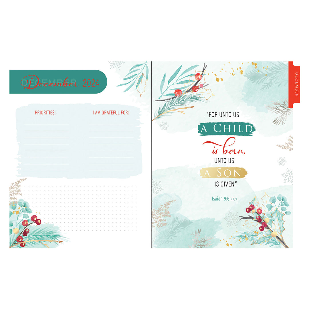 2025 Diary - 18-Month Planner for Women - His Grace is Enough - Wirebound