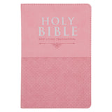 NLT Pink Pattern Faux Leather Standard Bible Thumb Indexed