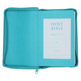 ESV Teal Faux Leather Compact Bible with Zip