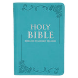 ESV Teal Faux Leather Compact Bible with Zip