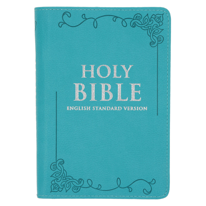 ESV Teal Faux Leather Compact Bible with Zip