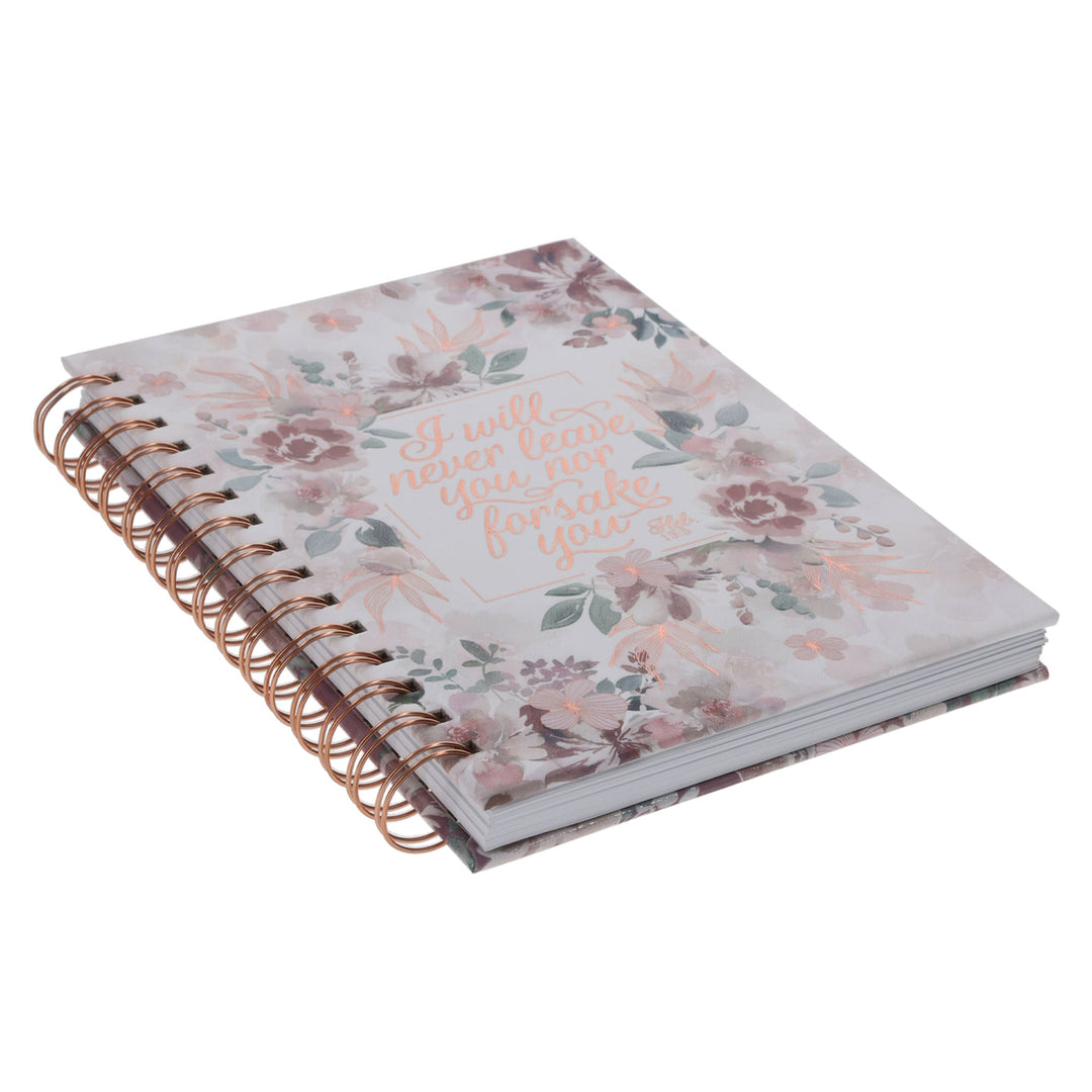 I Will Never Leave You Nor Forsake You Large Wirebound Journal