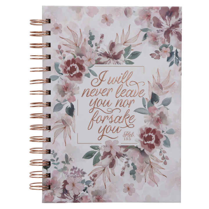 I Will Never Leave You Nor Forsake You Large Wirebound Journal