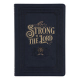 Be Strong in the Lord Navy Faux Leather Journal