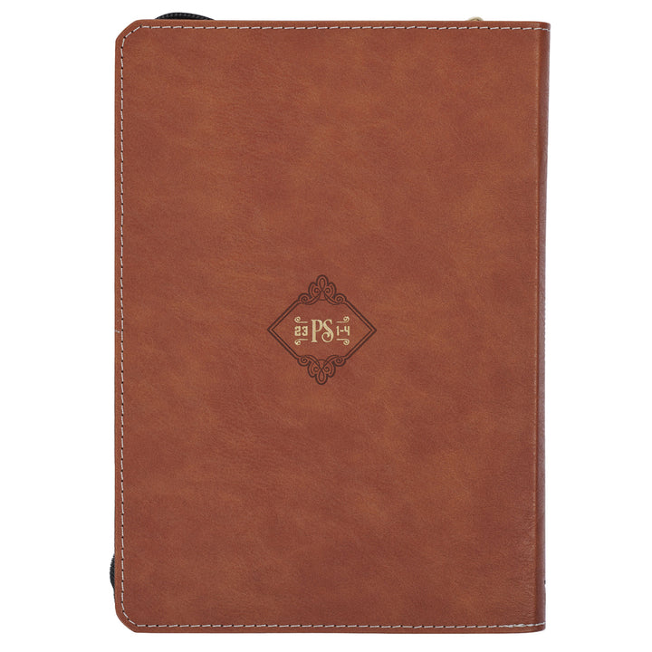 The Lord Is My Shepherd Faux Leather Journal with Zipped Closure