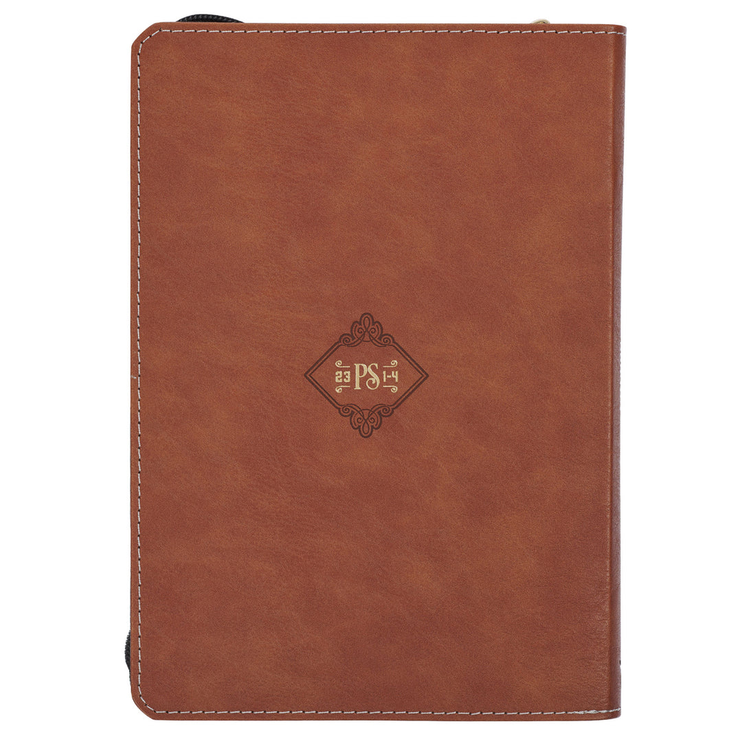 The Lord Is My Shepherd Faux Leather Journal with Zipped Closure