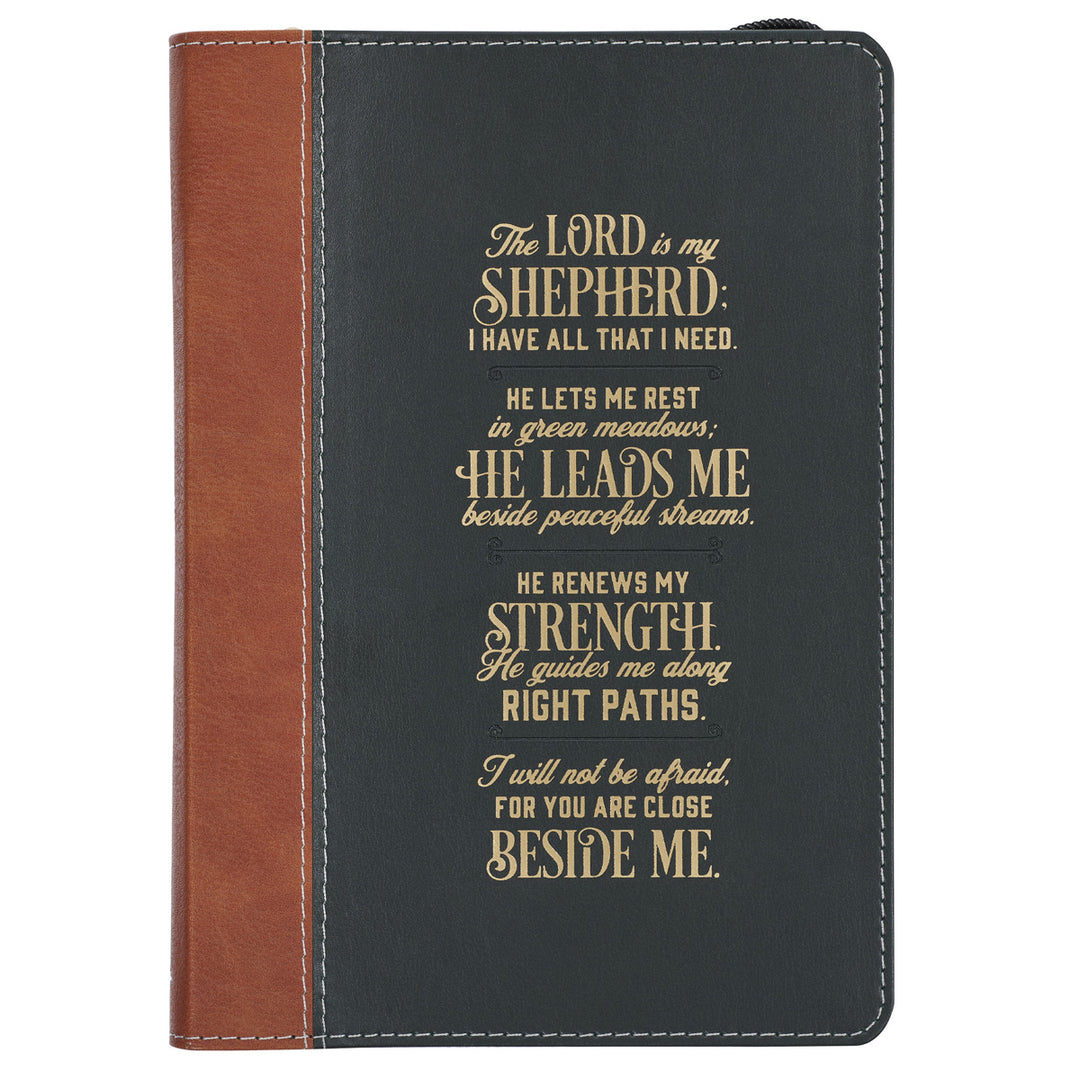 The Lord Is My Shepherd Faux Leather Journal with Zipped Closure