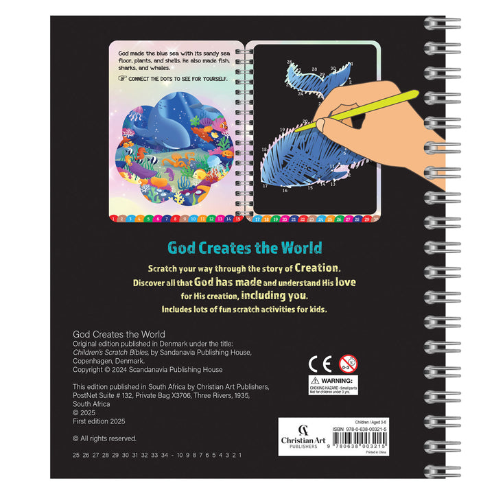 God Creates the World Children's Scratch Bible (Spiral-Bound)