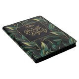 2026 Diary - 18-Month Planner for Women - In Strength and Dignity - Faux Leather with Zip