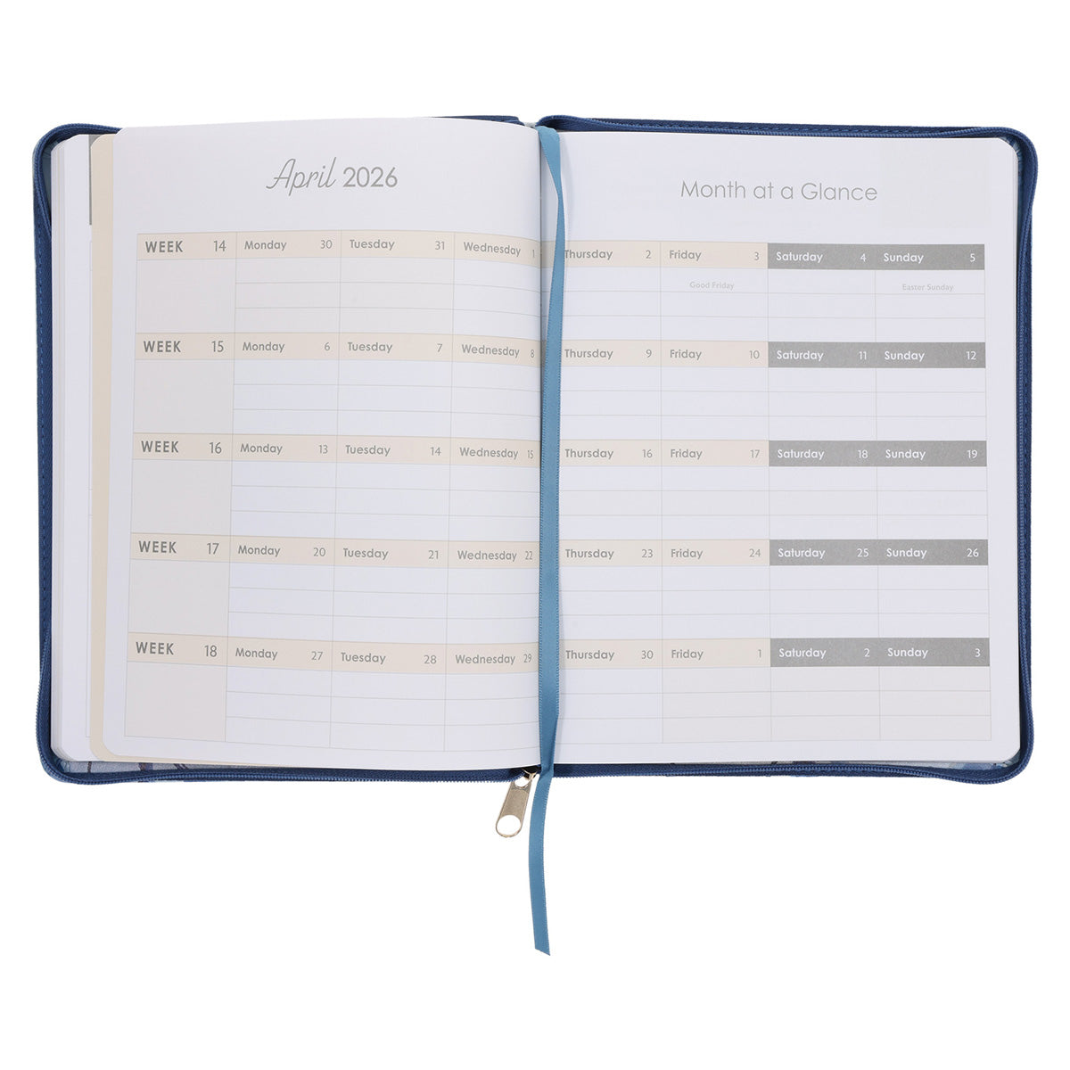 2026 Diary - 18-Month Planner for Women - I Know the Plans - Faux Leather with Zip